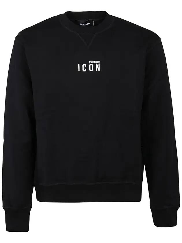 Men's Icon Logo Sweatshirt Sweatshirt Black - DSQUARED2 - BALAAN 1