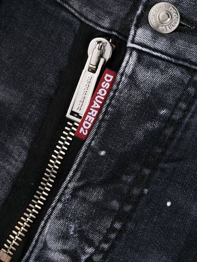 white painting front zipper cool guy denim jeans gray - DSQUARED2 - BALAAN.