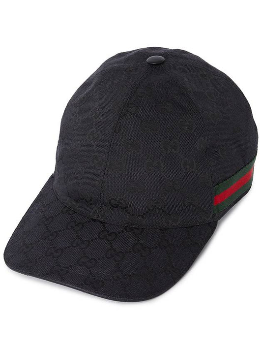 Original GG Web Supreme Canvas Baseball Ball Cap Black - GUCCI - BALAAN 2