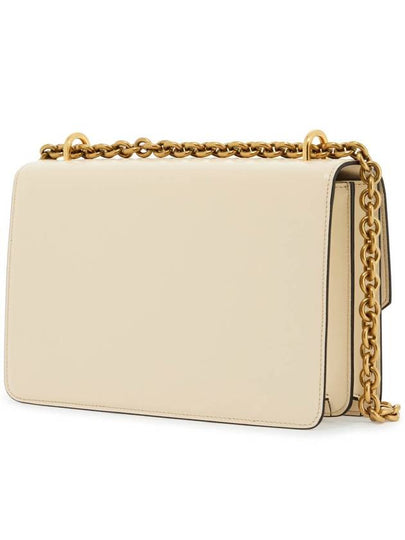 borsa a spalla in pelle butter white con tracolla catena - VALENTINO - BALAAN 2