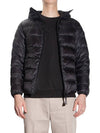 Men's Province Logo Patch Hood Padded Black - MONCLER - BALAAN 2