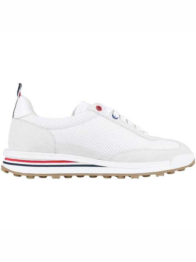 Fine Kid Suede Tech Runner White - THOM BROWNE - BALAAN 5