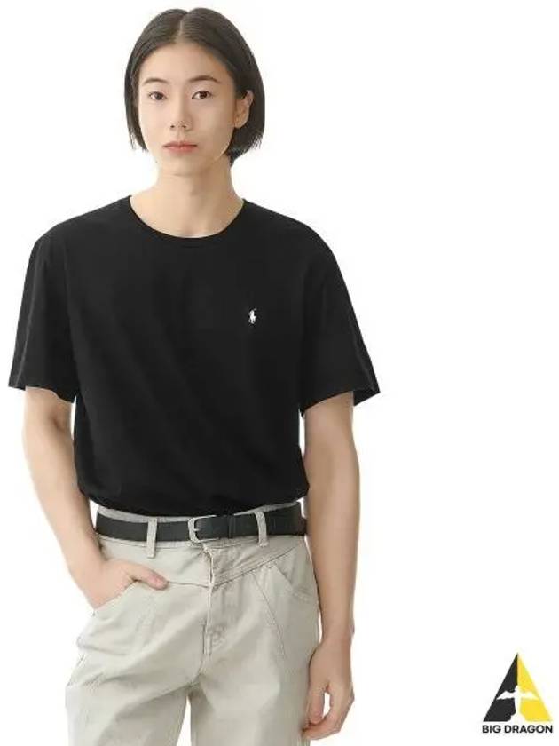 Liquid Cotton Crew Neck Slip T Shirt Black - POLO RALPH LAUREN - BALAAN 1