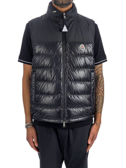 Cerces Logo Patch Down Padded Vest Black - MONCLER - BALAAN 2