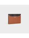 Triomphe Canvas Calfskin Card Wallet Tan - CELINE - BALAAN 3