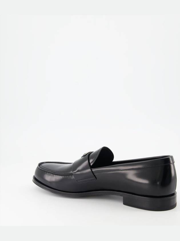 Brushed Leather Loafers Black - PRADA - BALAAN 4