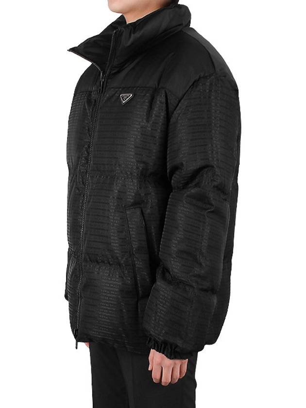 Medium-Length Re-Nylon Reversible Down Padded Jacket Black - PRADA - BALAAN 8