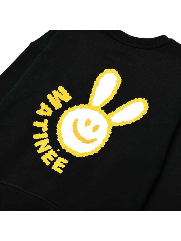 Brushed Options Smiling Rabbit Sweat Shirts BLACK - LE SOLEIL MATINEE - BALAAN 5