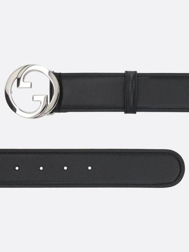 Blondie Leather Belt Black - GUCCI - BALAAN 3