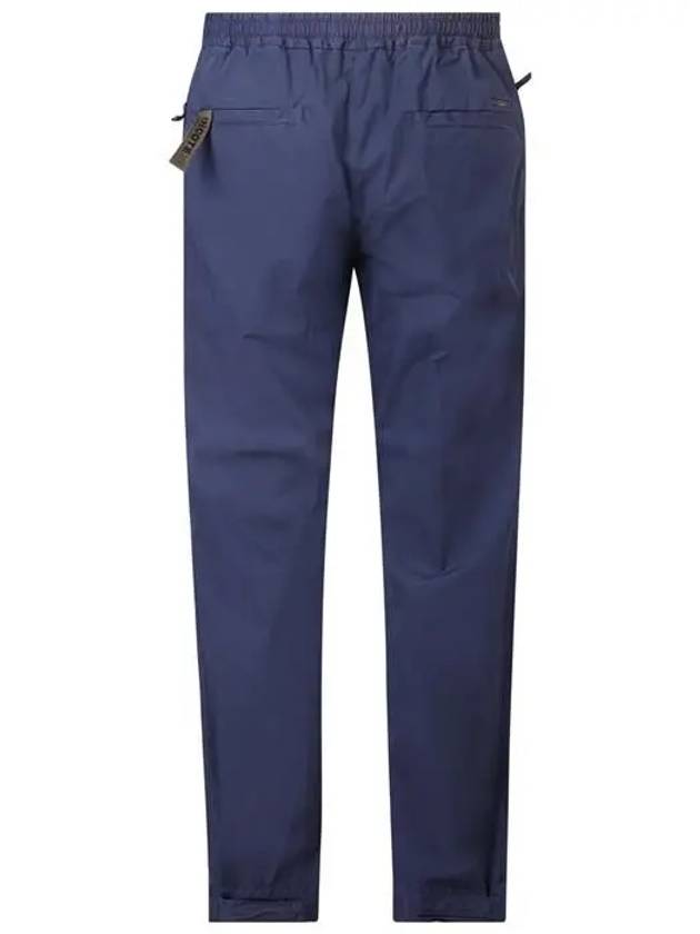 Waist Banding Slim Straight Pants Navy - INCOTEX - BALAAN 3