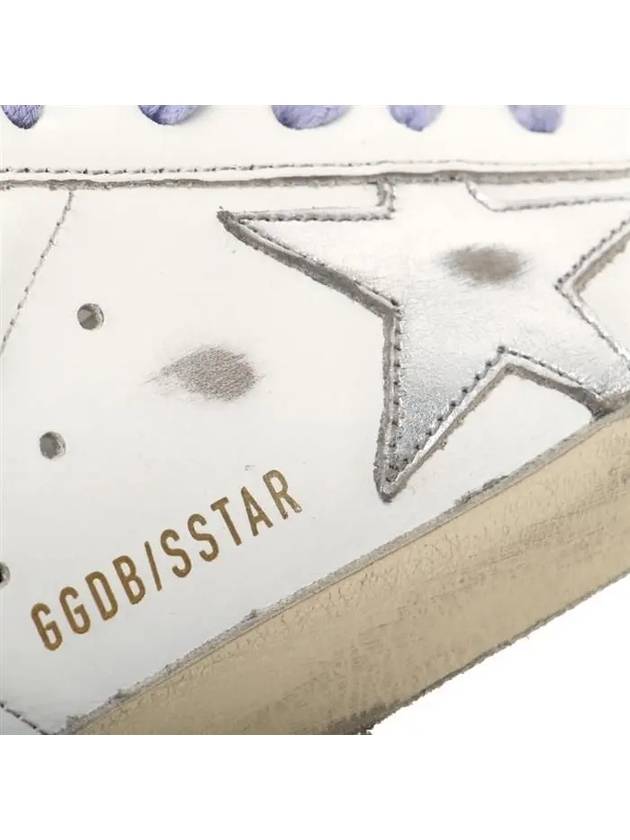 Superstar Glitter Tab Leather Low Top Sneakers Silver White - GOLDEN GOOSE - BALAAN 10