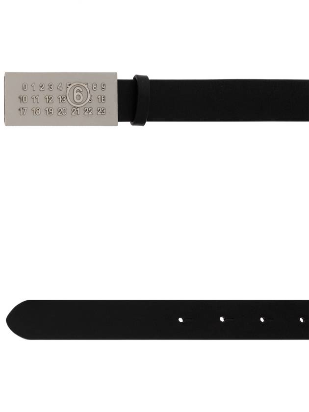 MM6 Maison Margiela Leather Belt, Women's, Black - MAISON MARGIELA - BALAAN 4