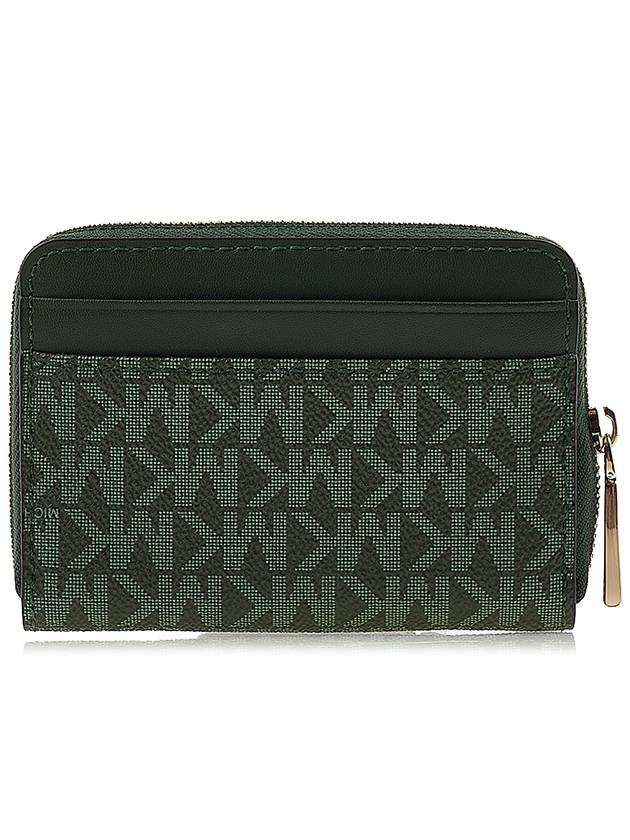 Jet Set Small Logo Card Wallet Green - MICHAEL KORS - BALAAN 4