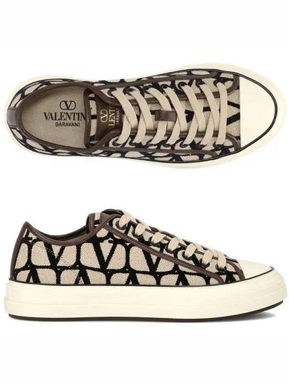 Toile Iconographe Low Top Sneakers Ivory - VALENTINO - BALAAN 2