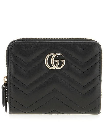 GG Marmont Zip Half Wallet Black - GUCCI - BALAAN 2