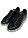 Oversized Clear Sole Low Top Sneakers Black - ALEXANDER MCQUEEN - BALAAN 3