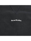 Logo Relaxed Fit Cotton Sweatshirt Black - ACNE STUDIOS - BALAAN 4