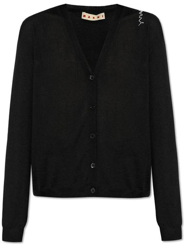 Marni Wool Cardigan, Women's, Black - MARNI - BALAAN 1