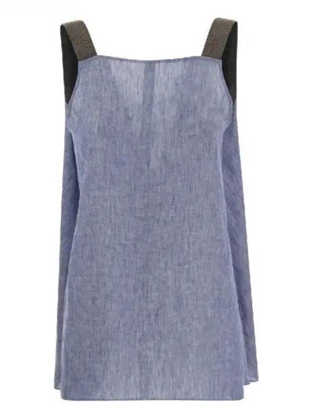 Linen denim sleeveless top 270104 - FABIANA FILIPPI - BALAAN 1