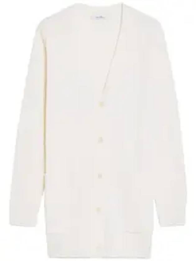 Villa Wool Cashmere Cardigan White - MAX MARA - BALAAN 1