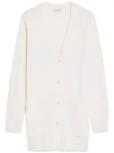 Villa Wool Cashmere Cardigan White - MAX MARA - BALAAN 1