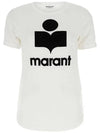 Koldi Logo Linen Short Sleeve T-Shirt White - ISABEL MARANT ETOILE - BALAAN 5