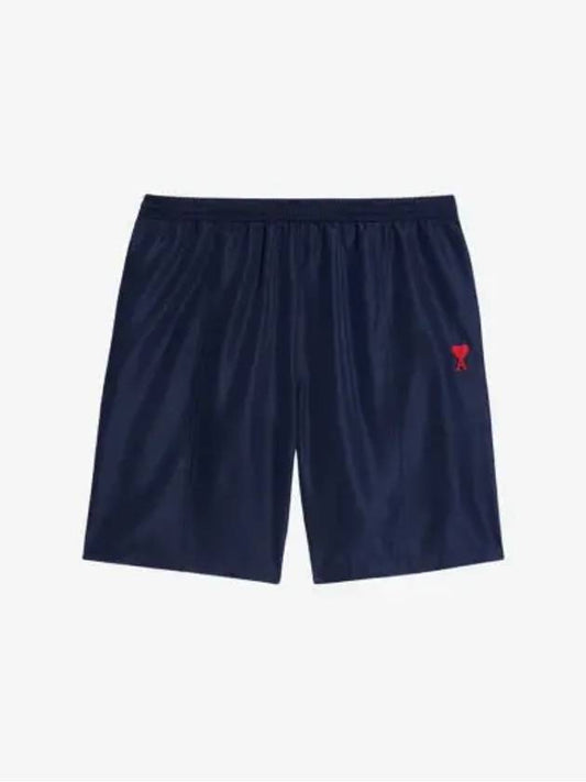 Heart Logo Swim Shorts Navy - AMI - BALAAN 2