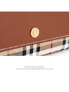 Vintage Check Leather Long Wallet Brown - BURBERRY - BALAAN 5