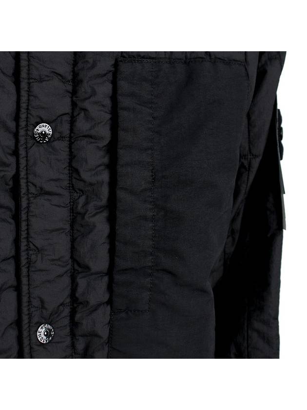 Men's Stella Wappen Patch Quilted Jacket Black - STONE ISLAND - BALAAN 9