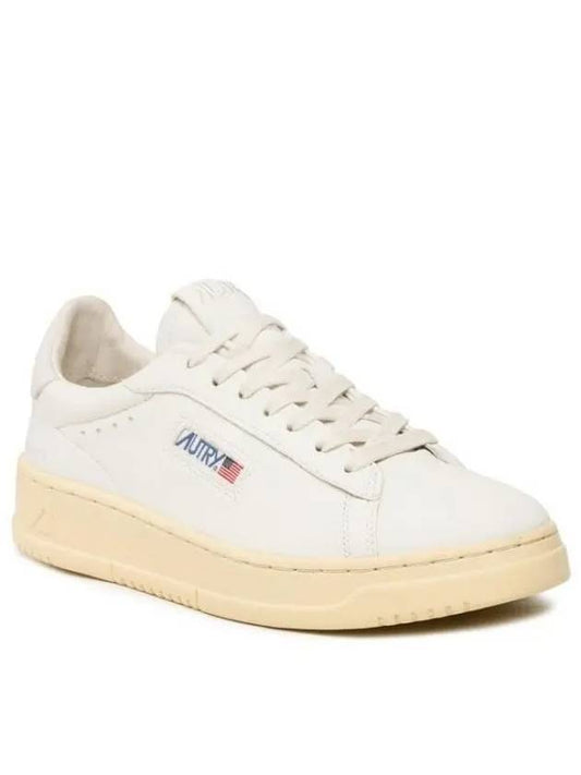 Dallas White Tab Leather Low Top Sneakers White - AUTRY - BALAAN 1