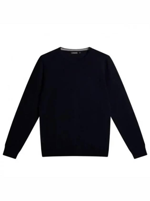 Lyle Merino Crew Neck Wool Sweater Navy - J.LINDEBERG - BALAAN 2