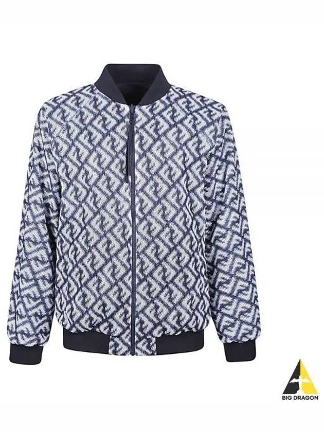 FF Motif Reversible Nylon Bomber Jacket Blue - FENDI - BALAAN 2