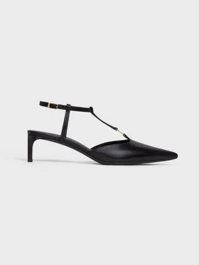 Kitten T-Bar Strap Calfskin Pumps Black - CELINE - BALAAN 2