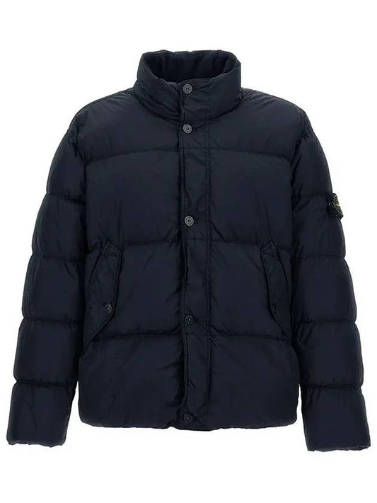 Garment Dyed Crinkle Reps Down Padding Navy - STONE ISLAND - BALAAN 2