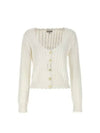 Button Knit Cardigan White - GANNI - BALAAN 2