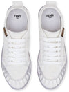 Women's FF Logo Canvas Low Top Sneakers White - FENDI - BALAAN 4