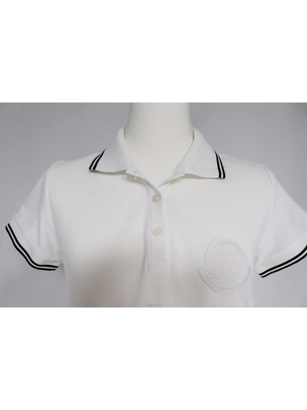 Big logo patch women s collar t shirt white - MONCLER - BALAAN 2