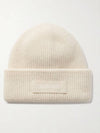 Jacquemus Logo Wool Beanie White Unisex - JACQUEMUS - BALAAN 3