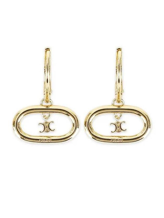 Maillon Triomphe Mobile Earrings Brass Gold - CELINE - BALAAN 2