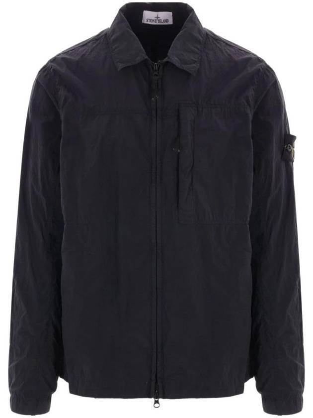 Nylon Metal Econyl Long Sleeve Shirt Navy - STONE ISLAND - BALAAN 1