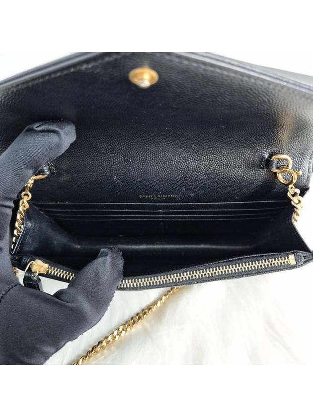 Envelope Women s WOC Chain Cross Bag Black - SAINT LAURENT - BALAAN 8