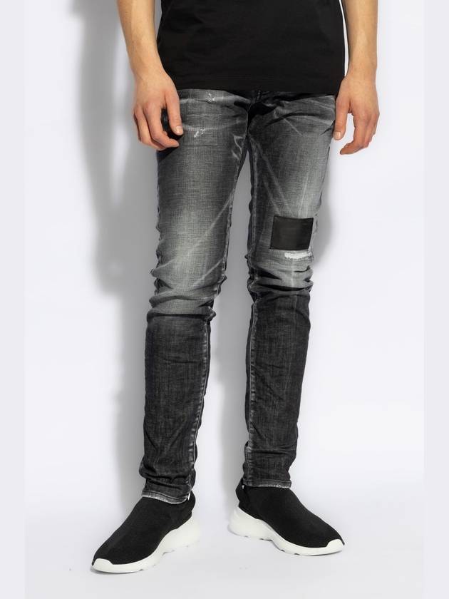 Distressed Wash Denim Jeans Black - DSQUARED2 - BALAAN 3