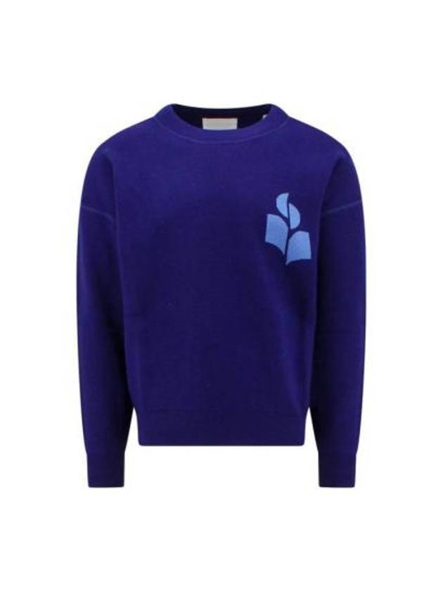 Atlee Logo Knit Top Blue - ISABEL MARANT - BALAAN 2