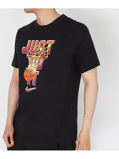 Men's Dry Fit Just Do It Basket Ball Short Sleeve T-Shirt Black - NIKE - BALAAN 2