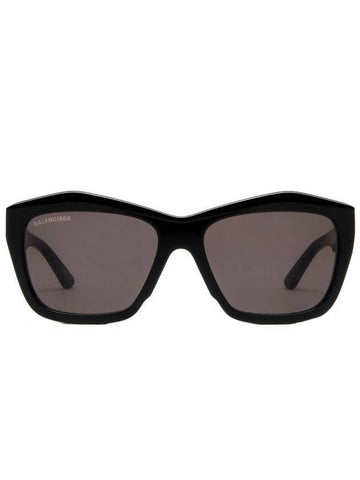 eyewear polygonal gold logo sunglasses black - BALENCIAGA - BALAAN 1