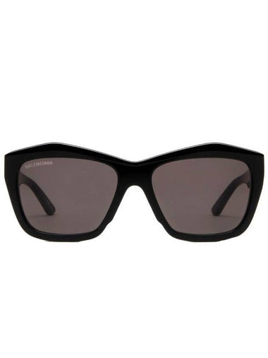 eyewear polygonal gold logo sunglasses black - BALENCIAGA - BALAAN 1