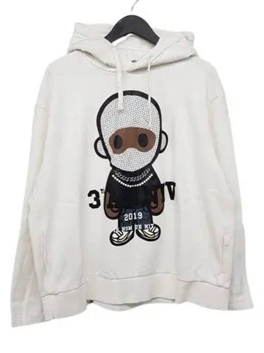 NCW19253 081 Hooded Sweatshirt White Ih Nom Uh Nit - IH NOM UH NIT - BALAAN 1