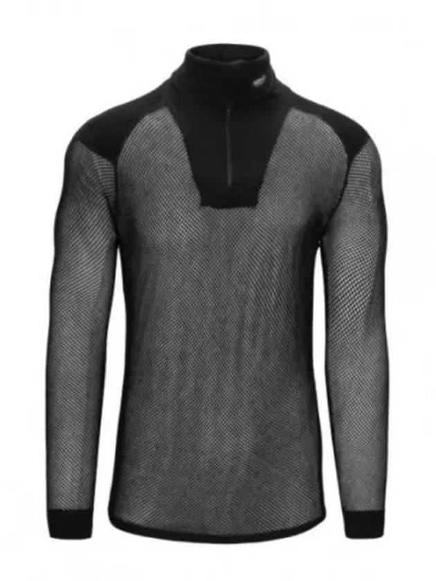 BRYNJE Zip Polo Long Sleeve WShoulder Inlay 10201205 BL Super Thermo Underlayer Shoulder Protector Unisex Top - 424 - BALAAN 1