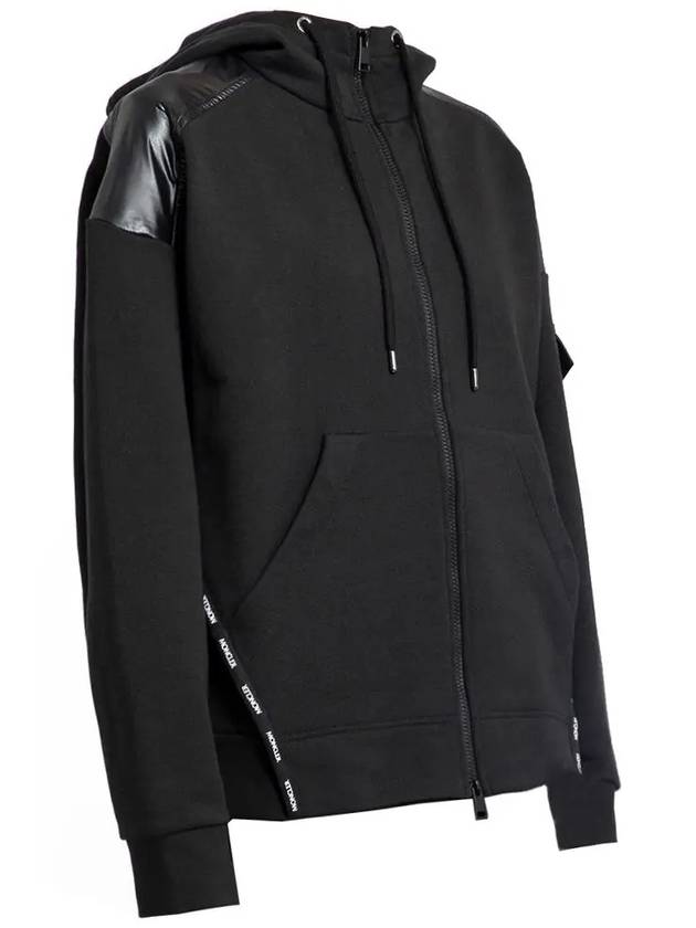 Logo hood zipup black 8G000 30 809KX 999 - MONCLER - BALAAN 4