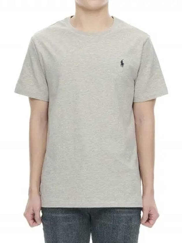 Custom Slim Fit Cotton T Shirt Gray - POLO RALPH LAUREN - BALAAN 1